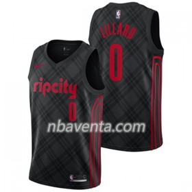 Camiseta Hombre Portland Trail Blazers Damien Lillard 0 Nike City Edition Swingman